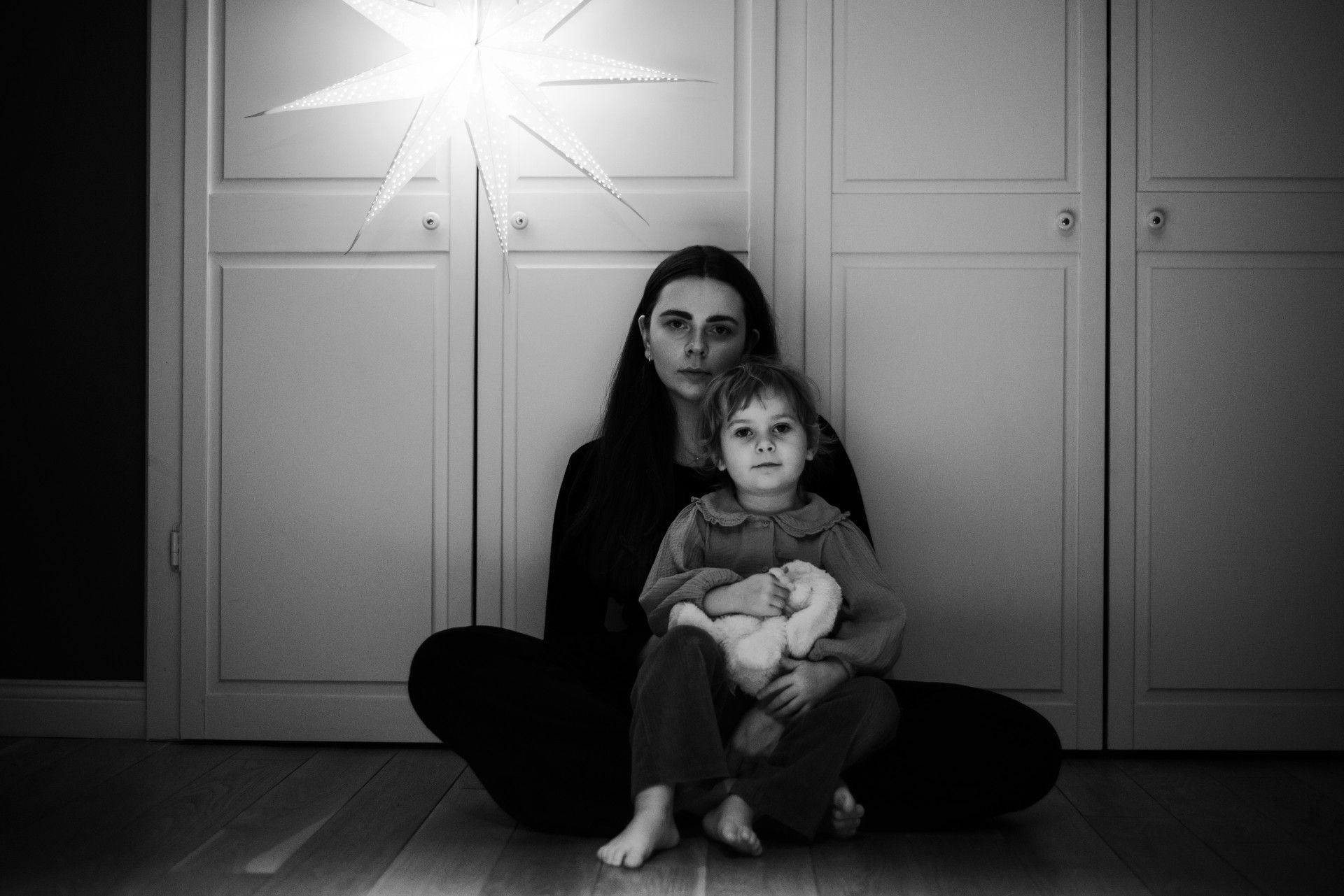 Maria Vodzynska and her daughter