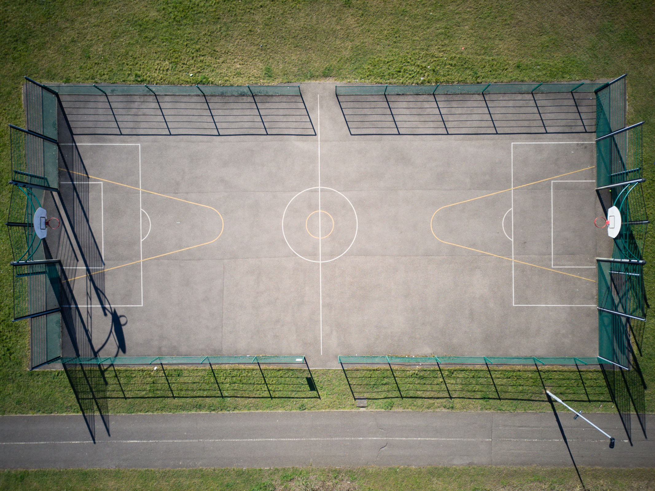 Photo of multi-sports pitch from above taken with the Potensic Atom 2 drone