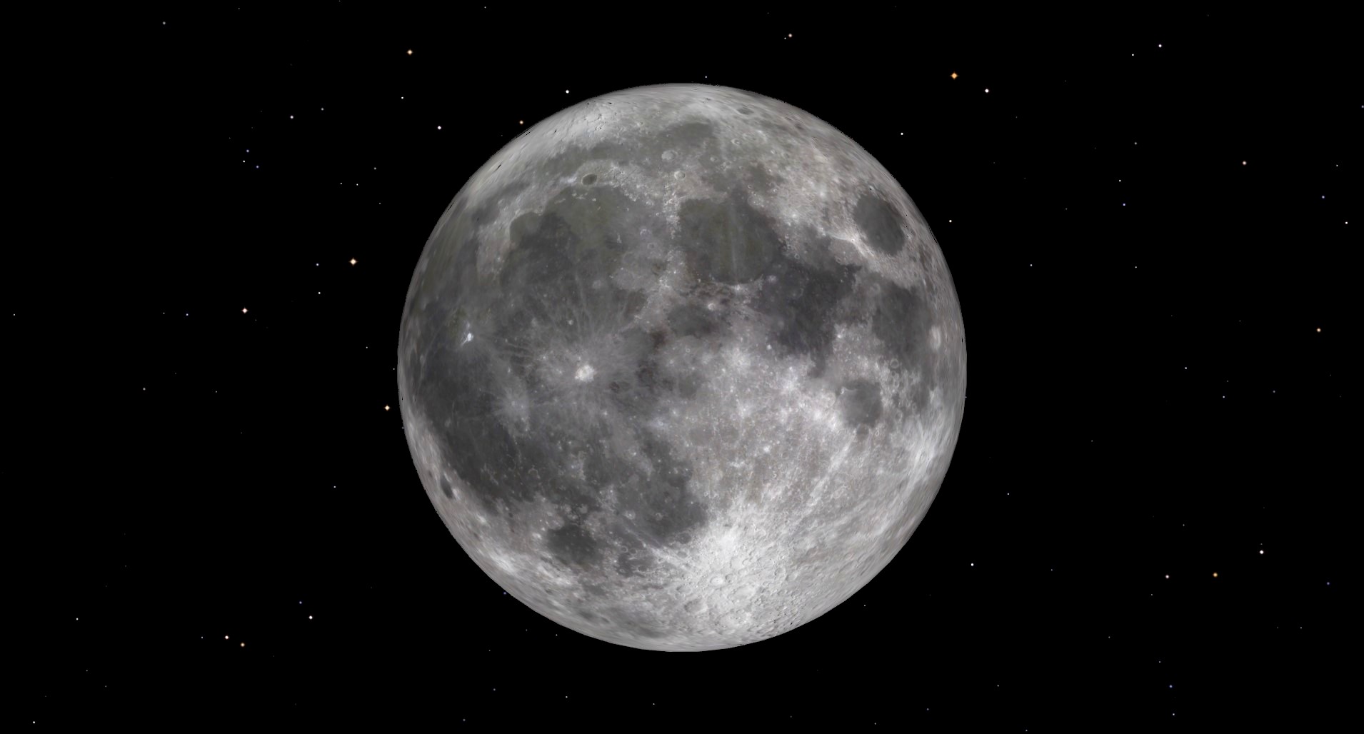 night sky map graphic showing a close up view of May's full moon.
