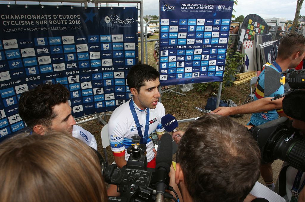 Jonathan Castroviejo (Spain) was popular with the press after his victory
