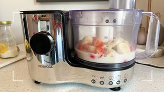 how to use a food processor step of filling with ingredients