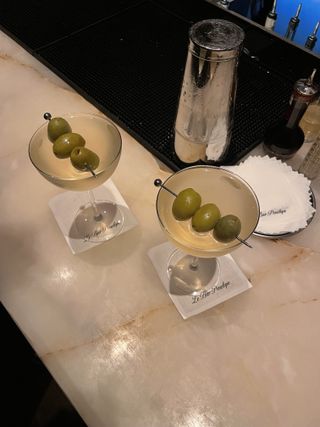 two martinis at Le Bar Penelope