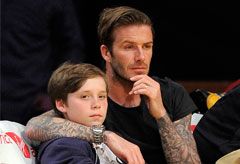 David Beckham and Brooklyn Beckham