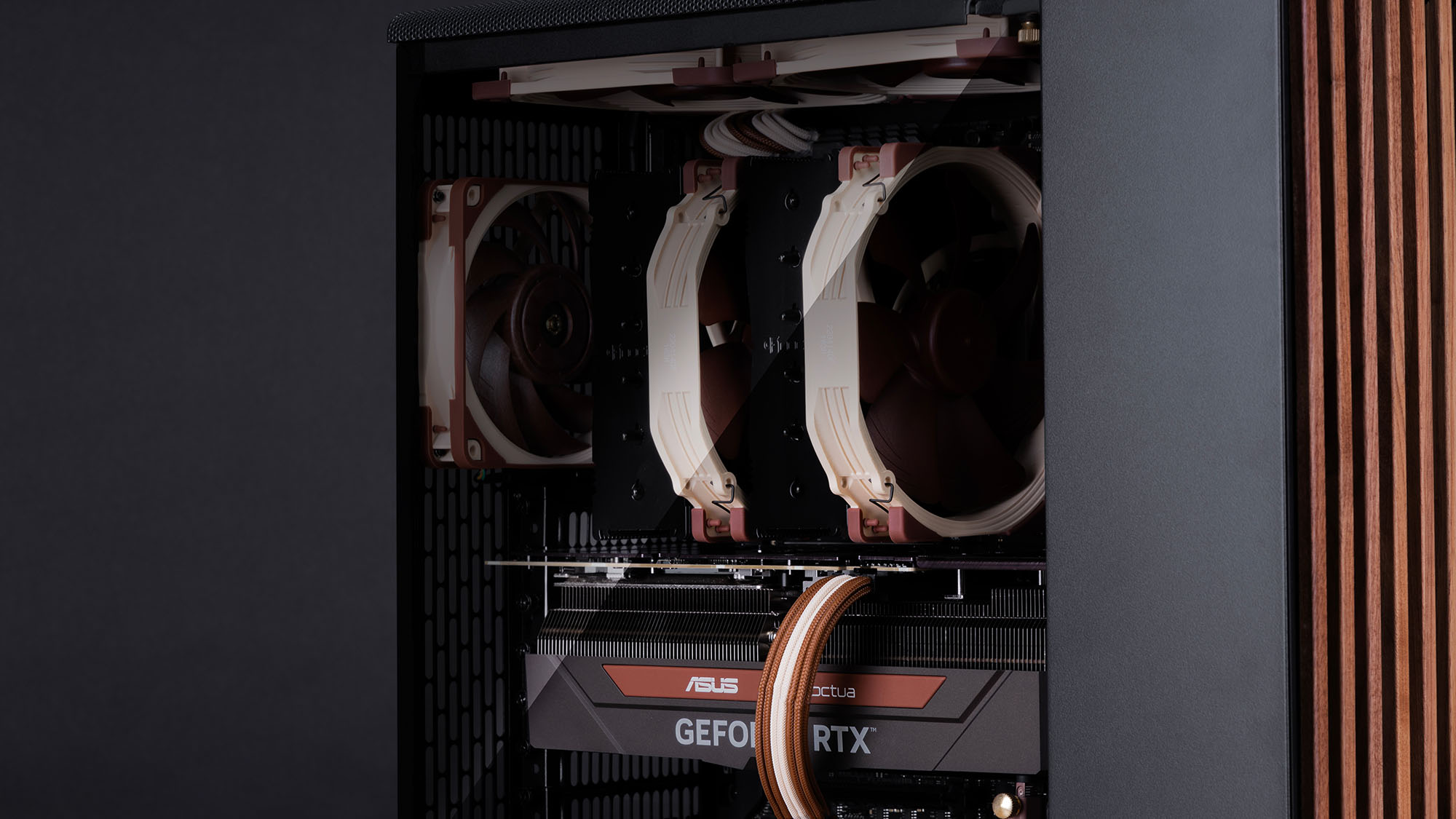 A Maingear North Series gaming PC on a wooden table