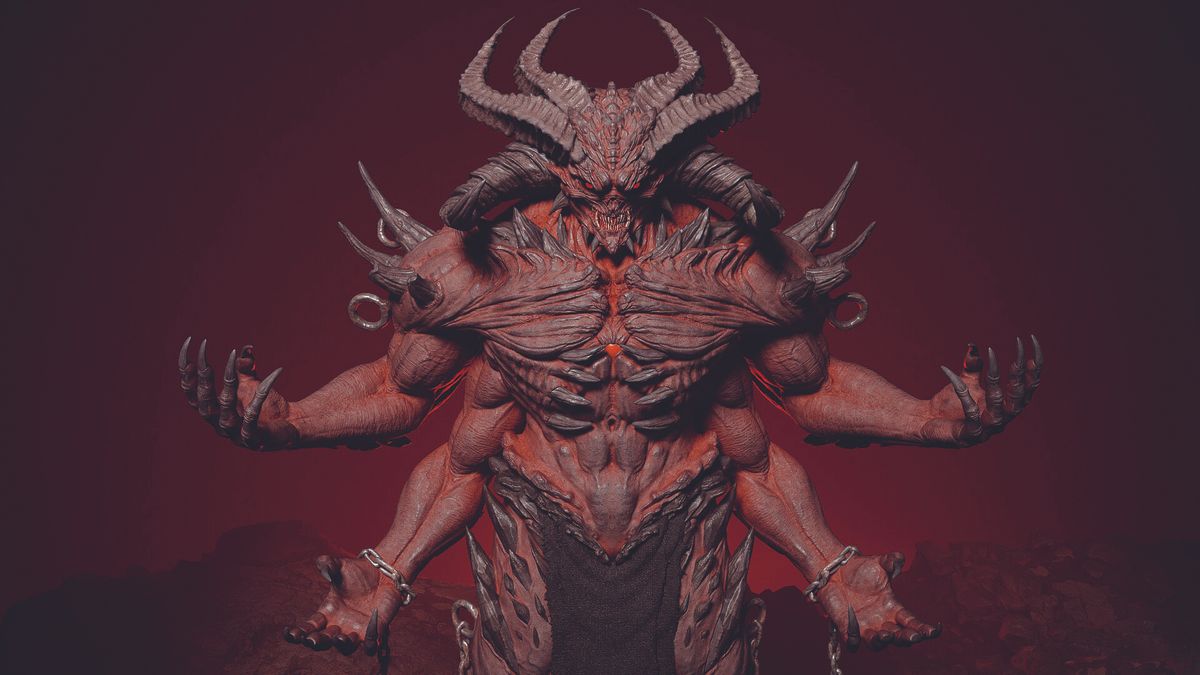 Escultura 3D de criatura em realismo de Skander Mallouki
