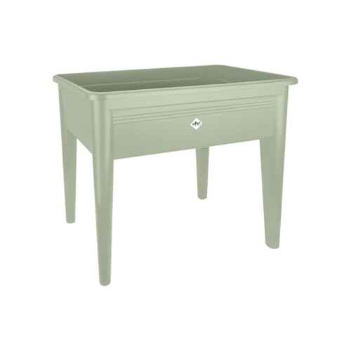 Elho Green Basics Grow Table Xxl 75 - Planter for Outdoor &amp;amp; Grow Your Own - &amp;Oslash; 75.5 X H 65.1 Cm - Green/stone Green