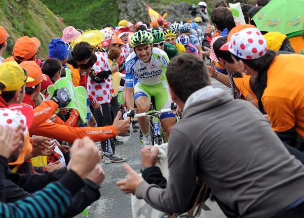 The Basque fans were out in force in the Pyrenees