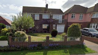 A self build, brcik, four bedroom home with drive and willow tree on the small front garden