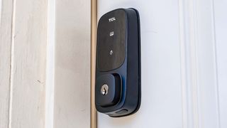 TCL D1 Pro lock attached to front door