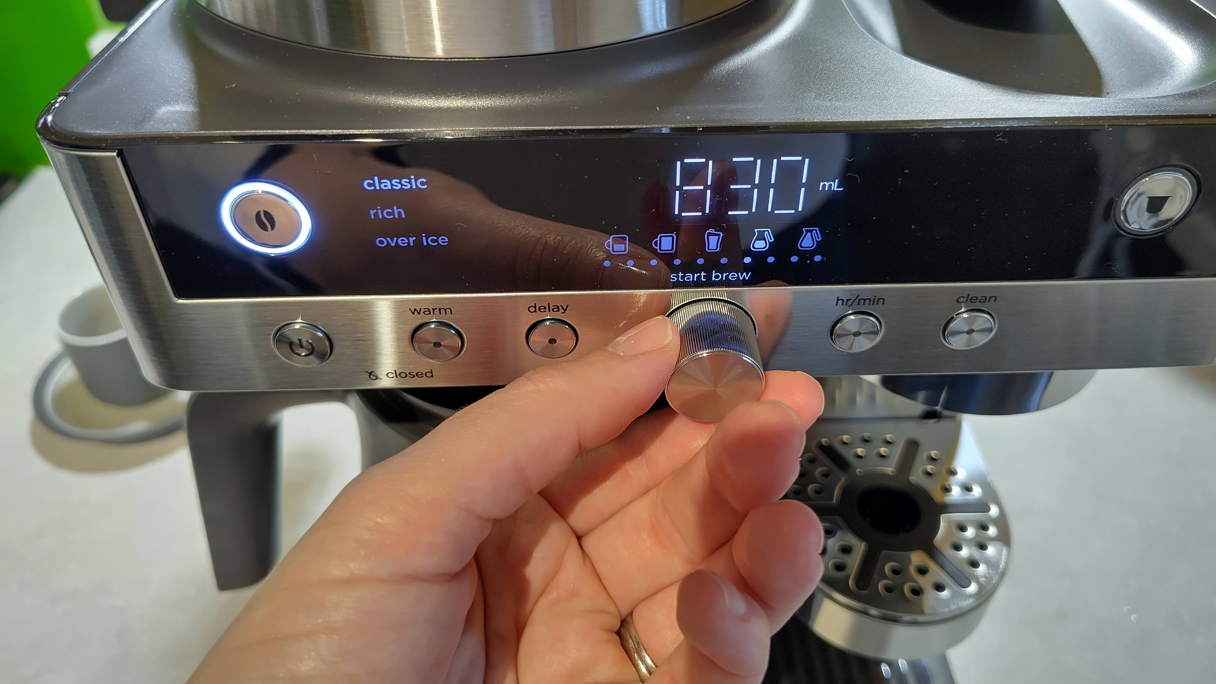 Ninja Prestige Dual-Brew System controls