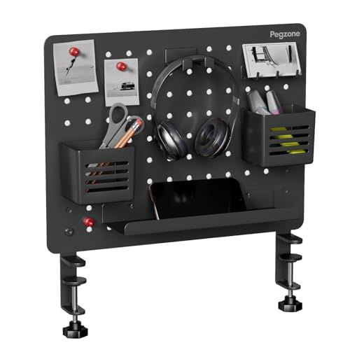 Pegzone Clamp-On Desk Pegboard