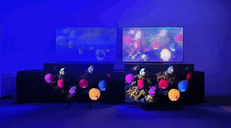 Sony True RGB TV (Mini LED on right and RGB LED on left)