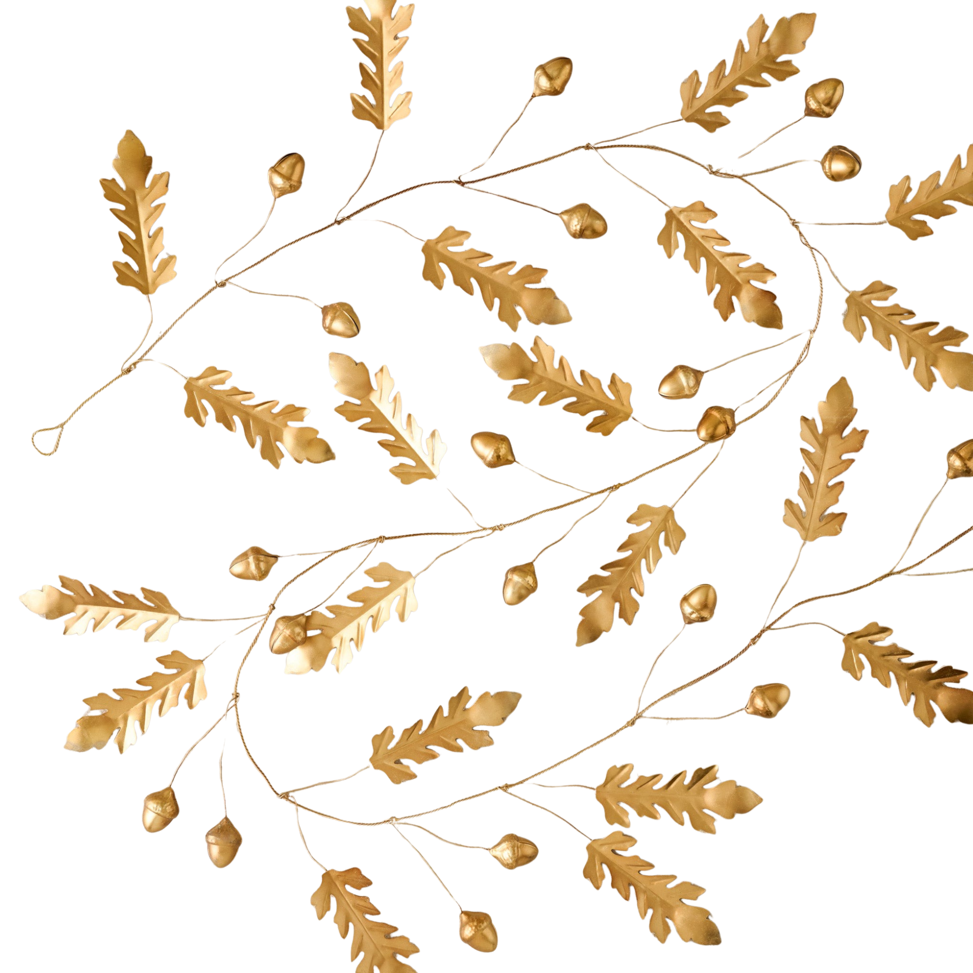 leaf shaped brass garland