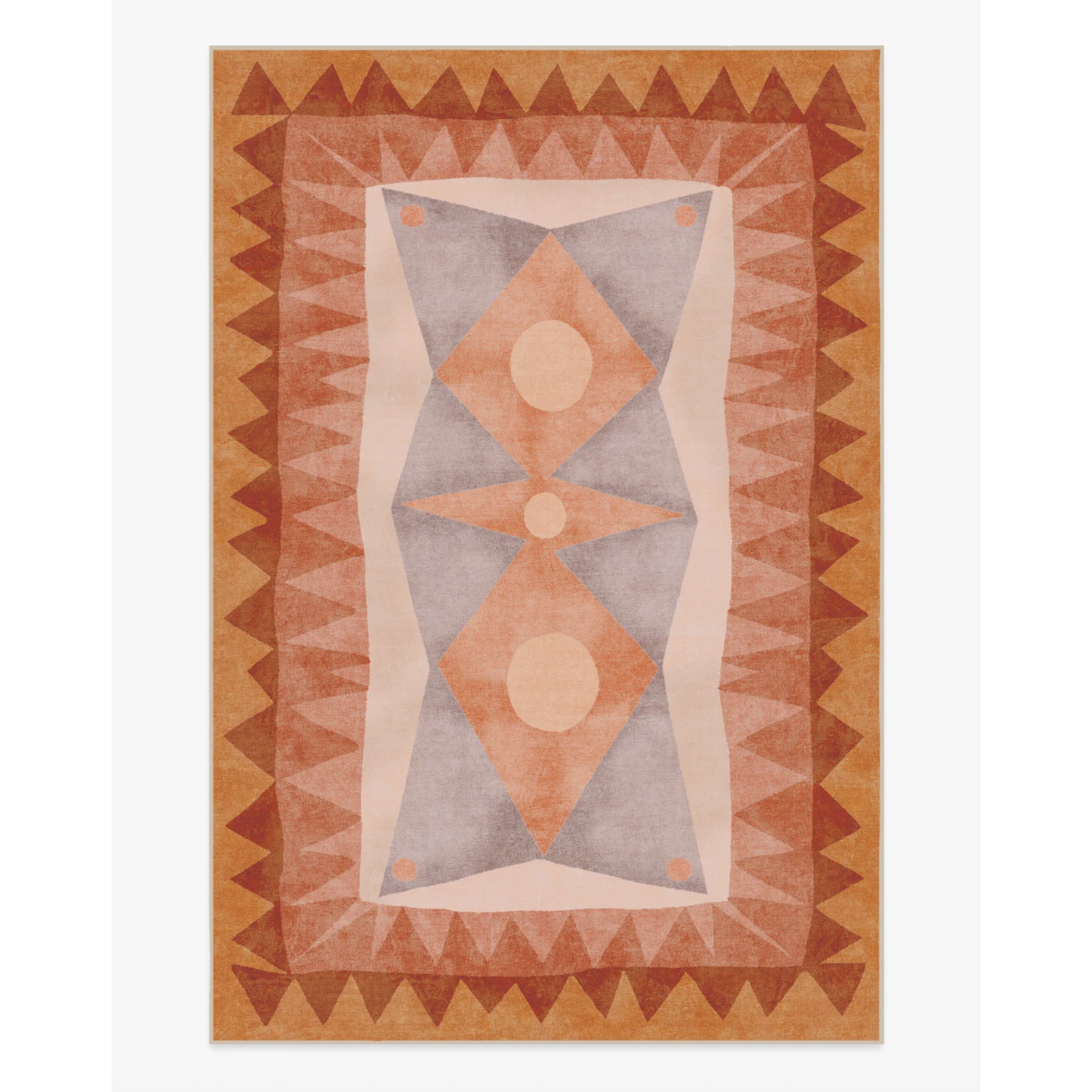 graphic rug in red and pink