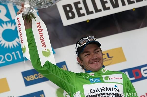 Heinrich Haussler (Garmin-Cervelo) extended his lead in the green jersey competition.
