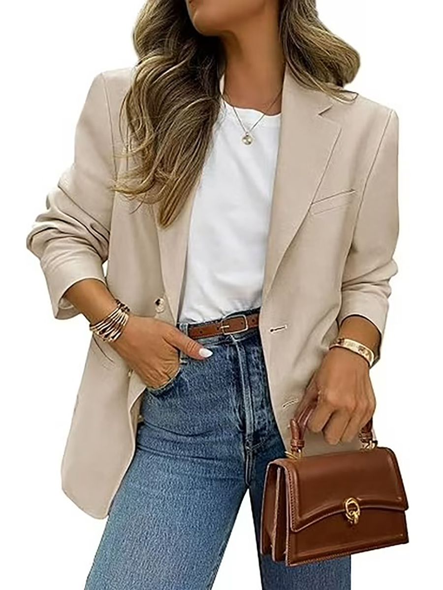 PRETTYGARDEN, Prettygarden 2025 Blazers for Women Business Casual Long Sleeve Lapel Open Front Suit Jacket Work Blazer With Pockets