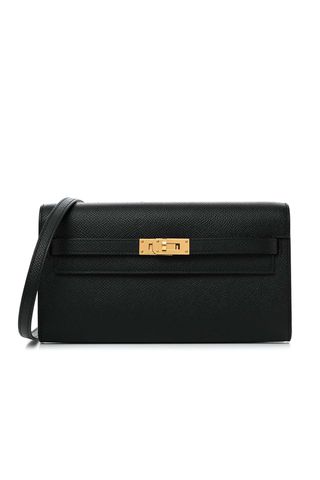 Hermès Epsom Kelly Wallet To Go in Black