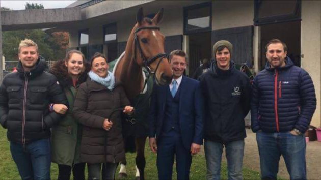 Myself and Vinnie with his owner, my team and supporters