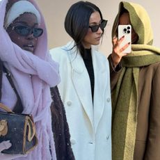 Three women from australia wear winter outfits.