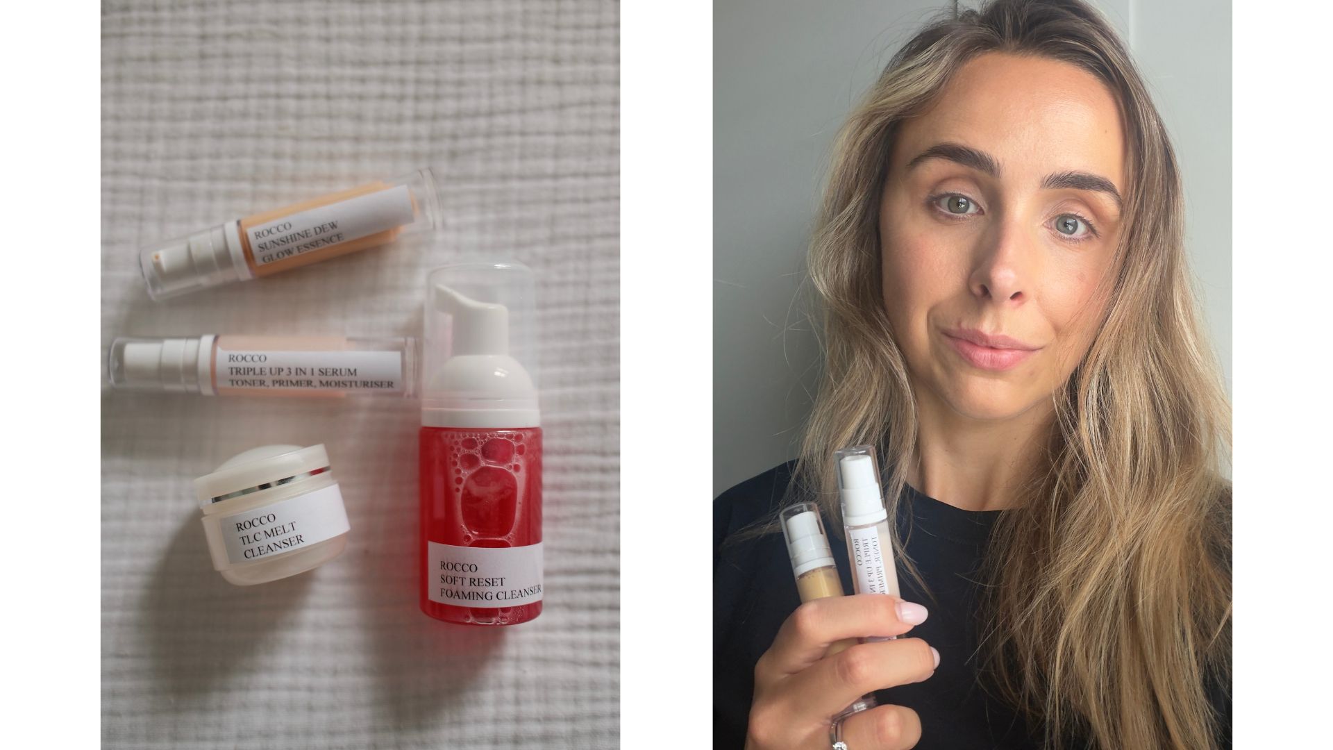 Samples of ROCCO Beauty journalist Emma Stoddart has been testing over the past few weeks