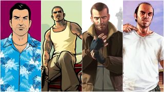 A collage of Grand Theft Auto loading screens