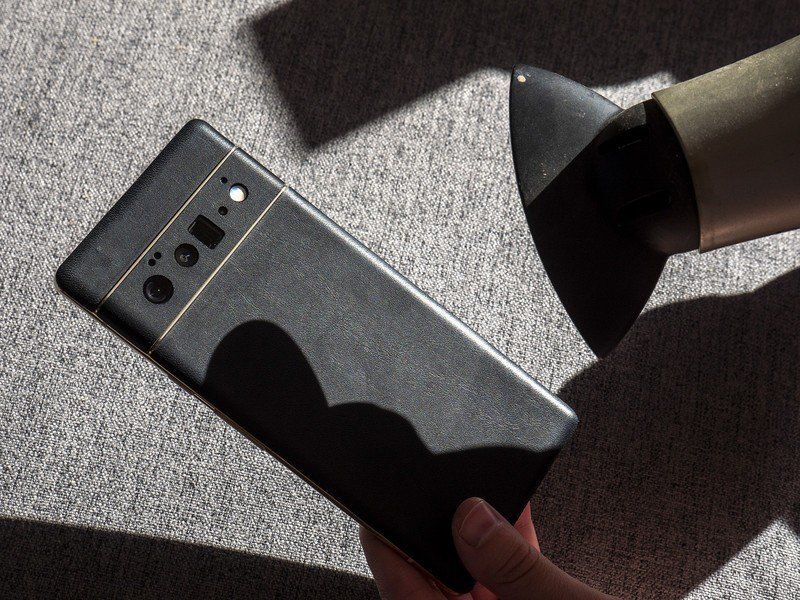 Dbrand Leather Skins Pixel 6 Pro Installation Curing
