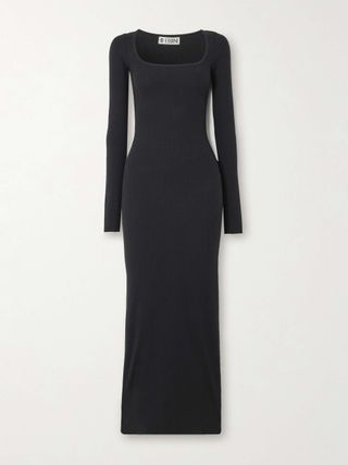 Ribbed Stretch-Jersey Maxi Dress