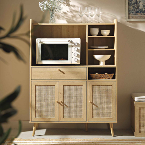 daals, Frances Woven Rattan Kitchen Cabinet