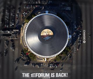 World’s Largest Vinyl Record Spins on Top of the Forum