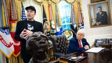 Elon Musk and President Donald Trump in the Oval Office