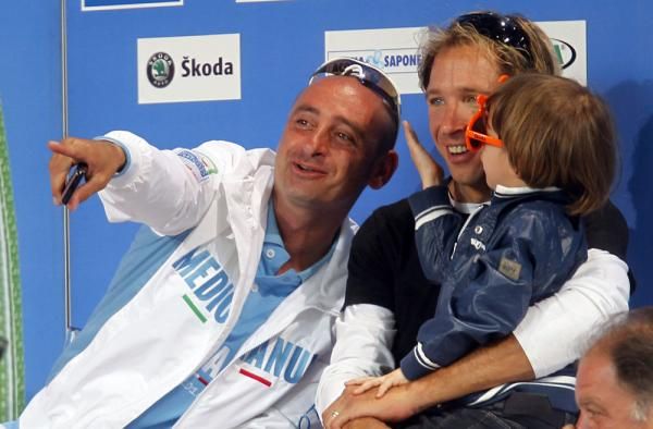Paolo Bettini and Andrea Tonti