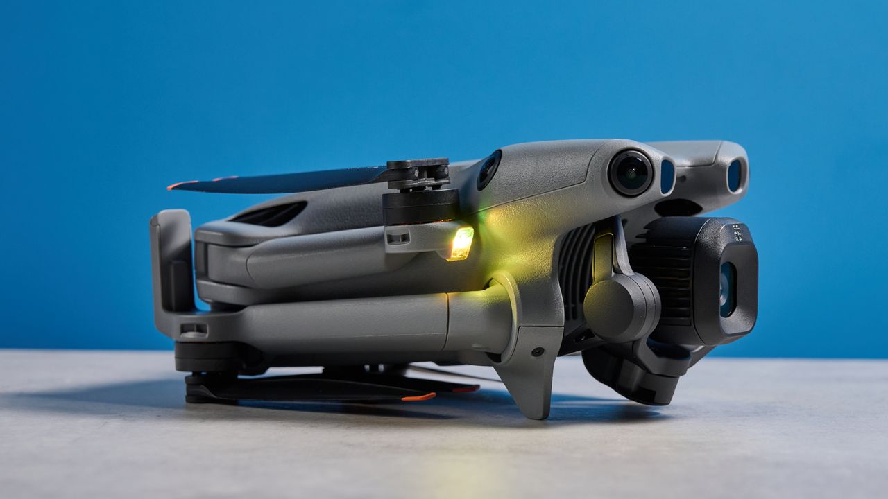 A dark grey DJI Mini 5 Pro drone