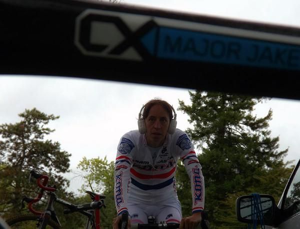 British 'cross champion Helen Wyman (Kona) warms up for her first 'cross races of the season in Rochester, NY.