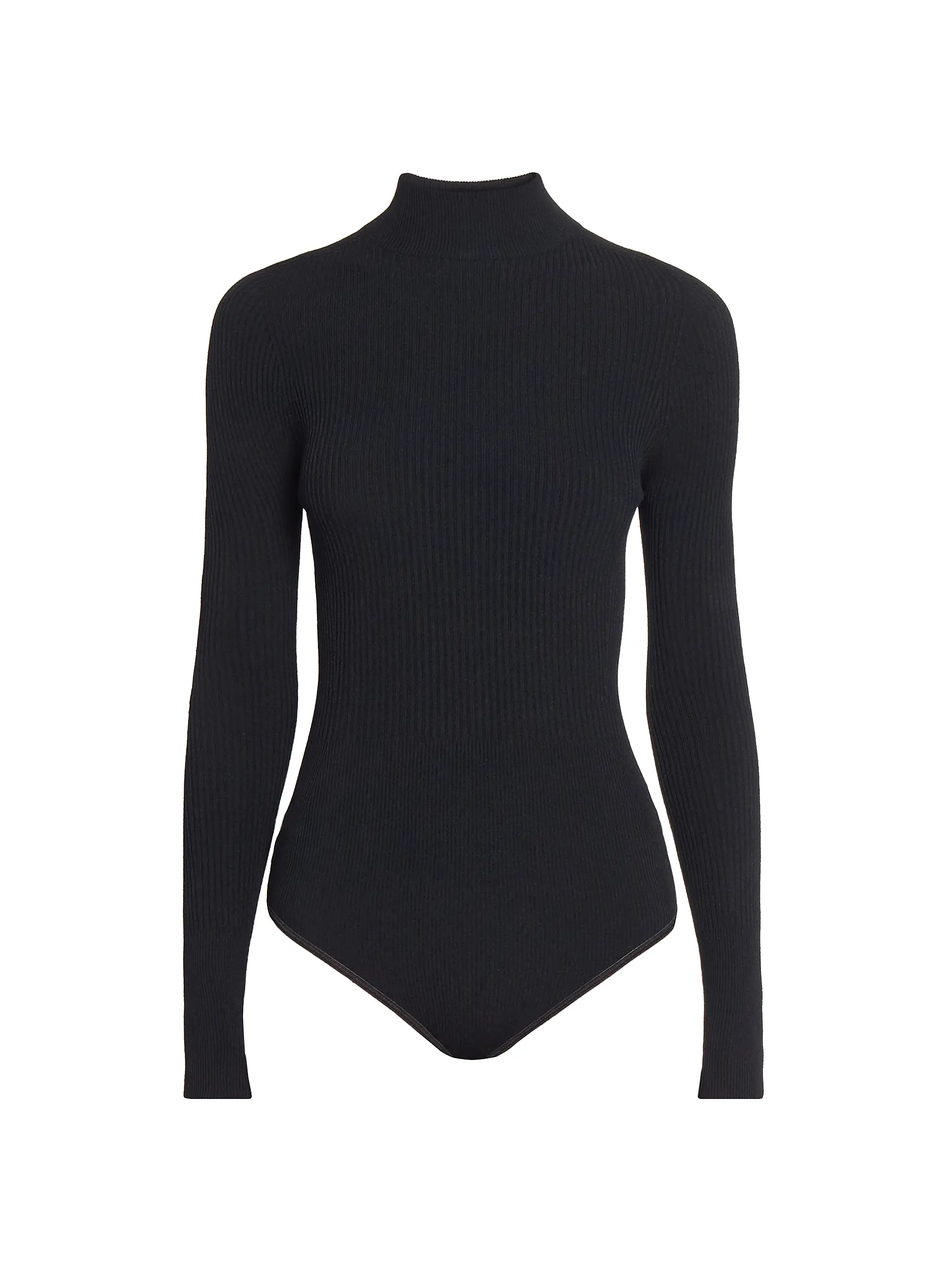 Mock Turtleneck Rib-Knit Bodysuit