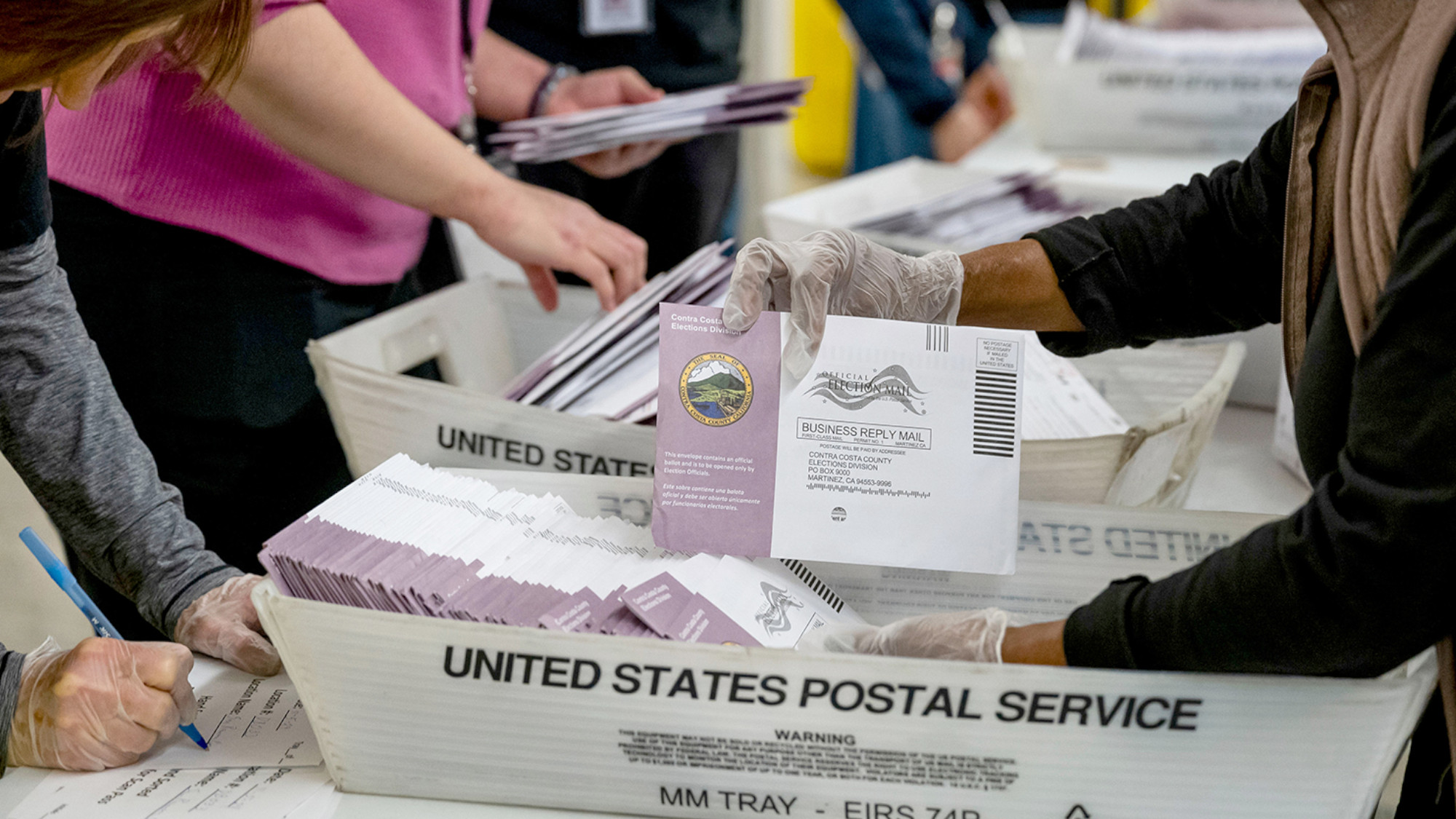 A ballot envelope 