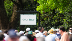 A golf sign for The Masters shop