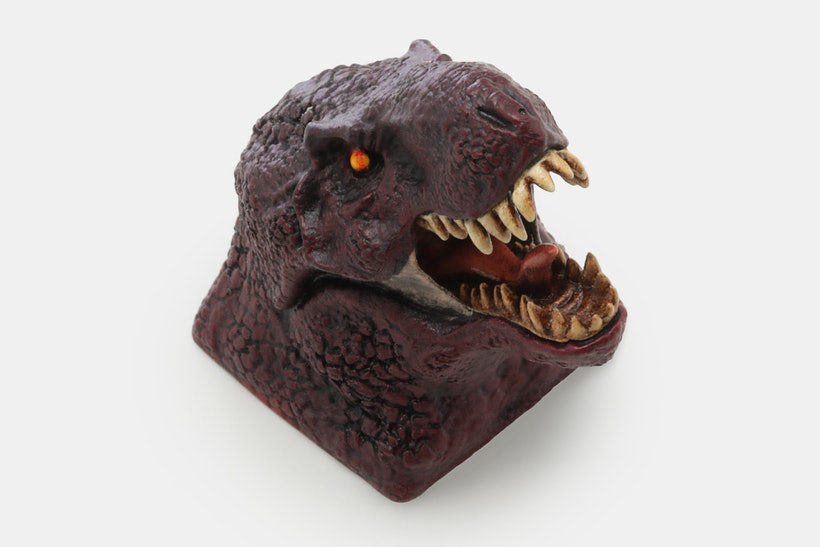 Dinosaur Keycaps for mechanical keyboards.