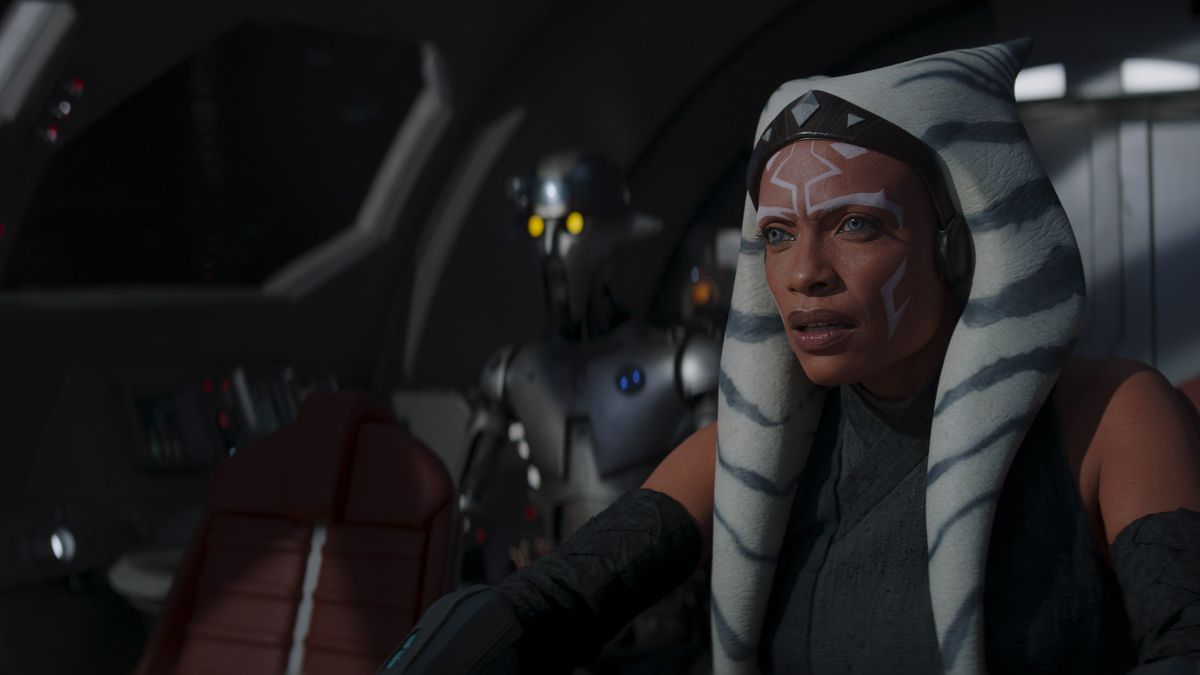 Ahsoka at the helm of her ship in Ahsoka episode 3