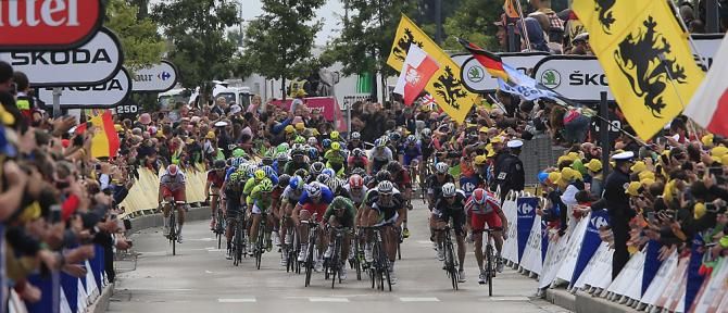 Alexander Kristoff (Katusha) could not hold off Kittel