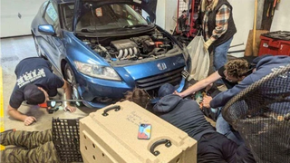 Firefighters rescue marmot from a car