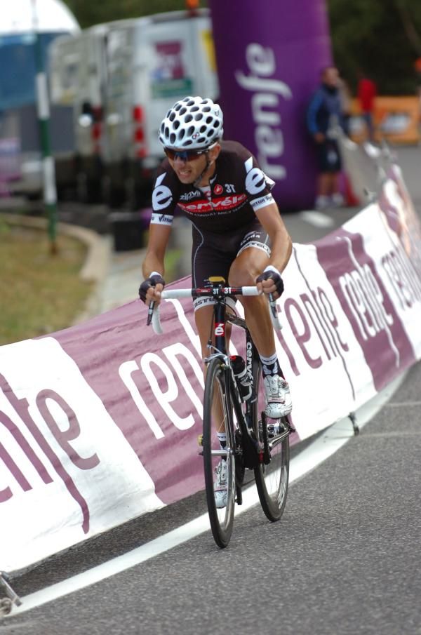 Xavier Tondo (Cervelo) improved near the top of the climb.