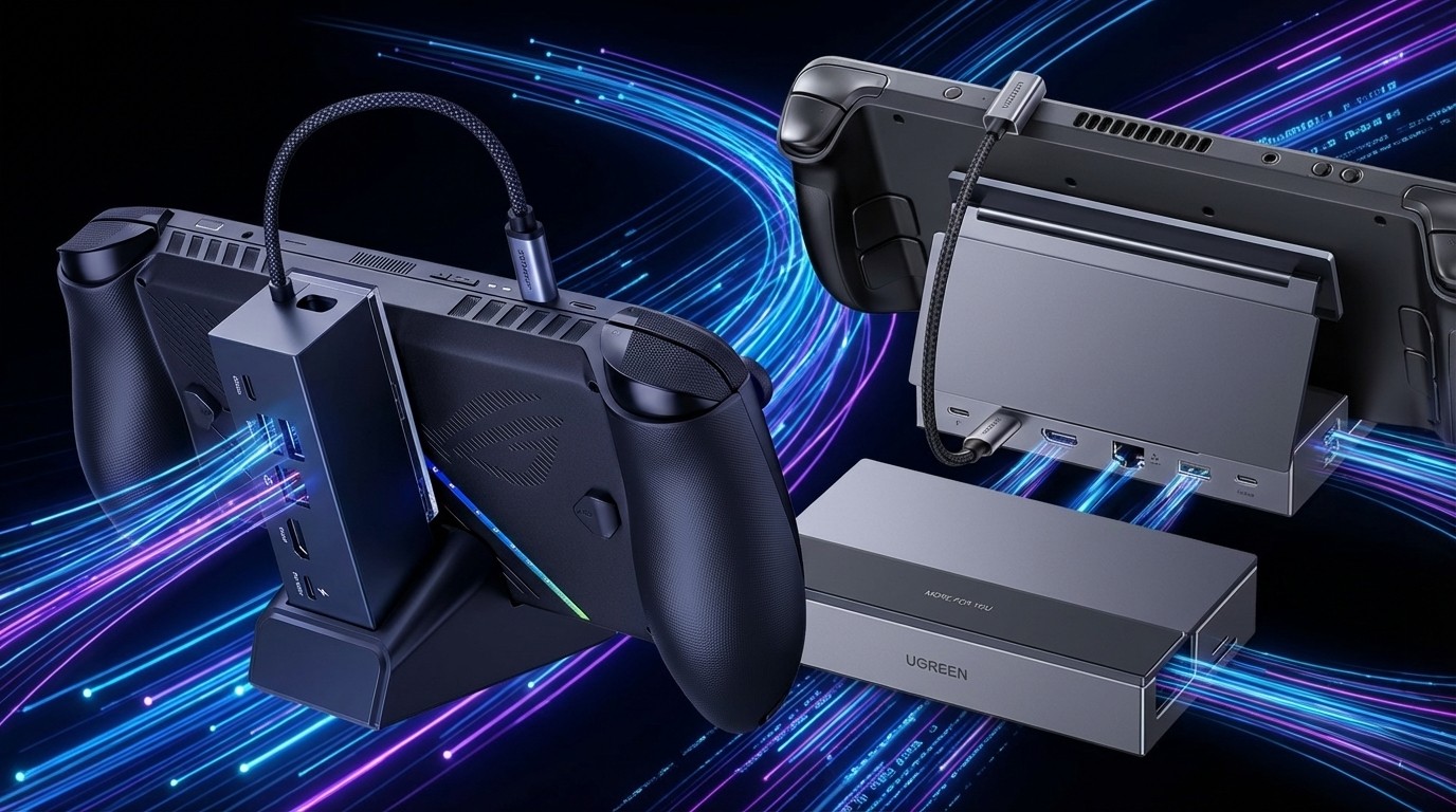 JSAUX and UGREEN docking stations visualized