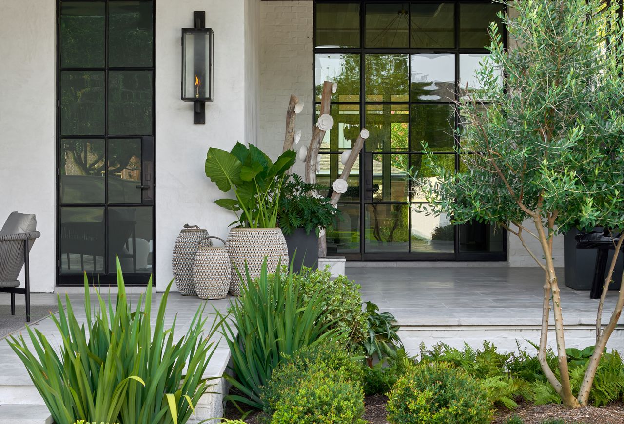 A front door made to look homely with the addition 