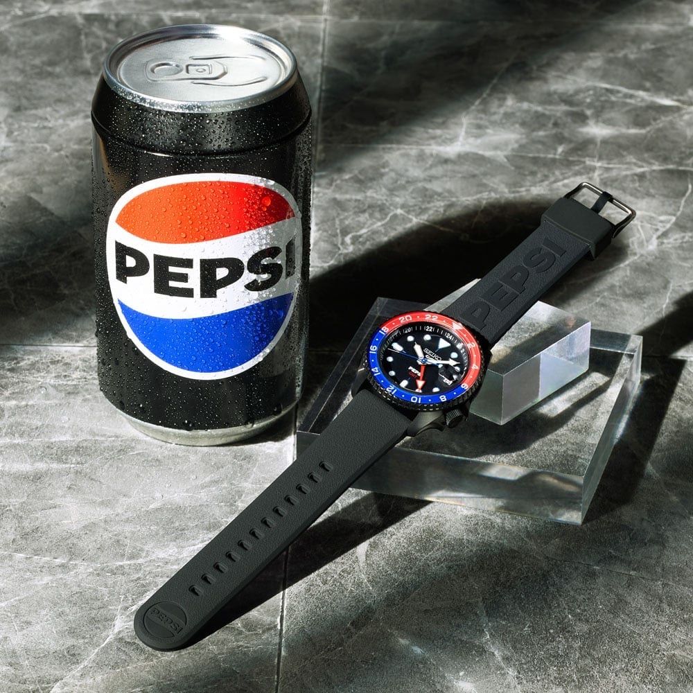 Seiko x Pepsi Black from different angles