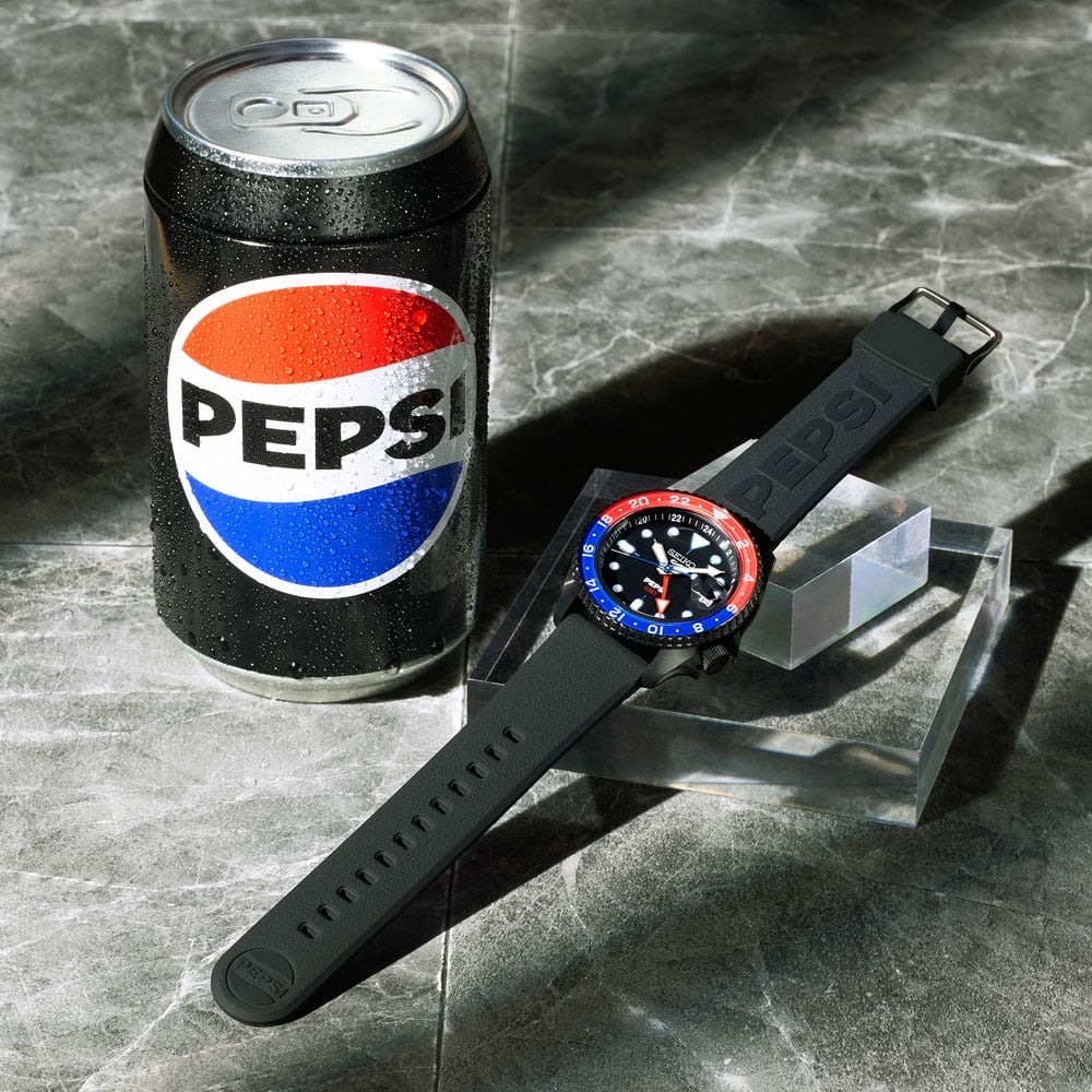 Seiko x Pepsi Black from different angles