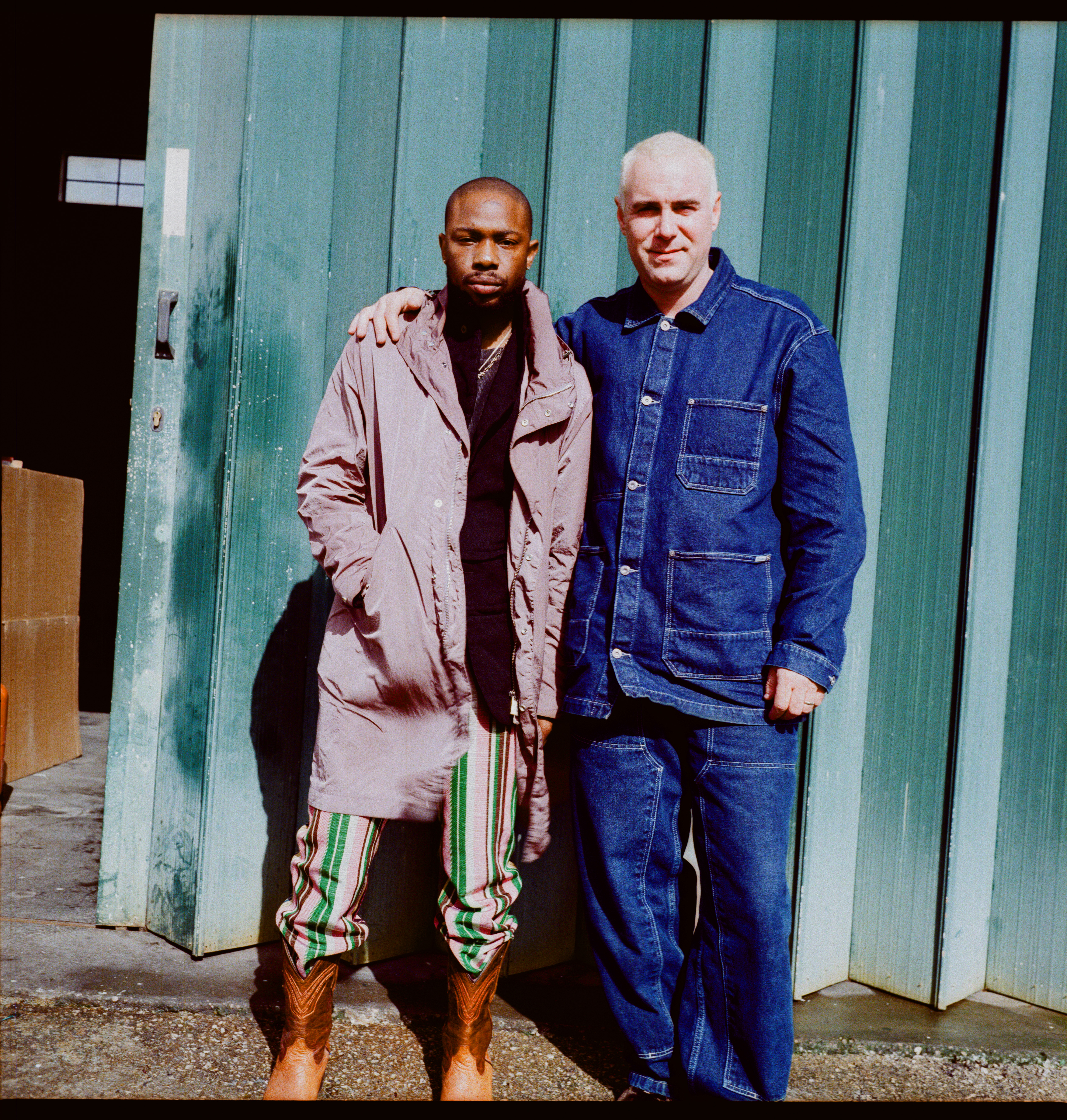 Dozie Kanu tables for Knoll with leather fringes