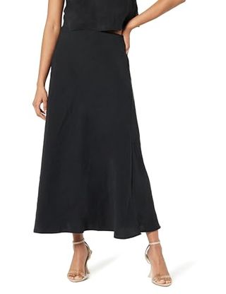 The Drop Women's Haniyyah A-Line Midi Skirt, Off-Black, S