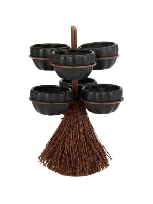 Broom Tiered Candy Bowl Tray
