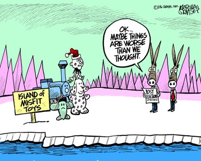 Political cartoon U.S. Democrats post election misfits