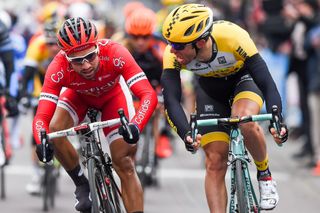 Nacer Bouhanni's win over om Van Asbroeck (LottoNL-Jumbo) sealed victory in the UCI Europe Tour